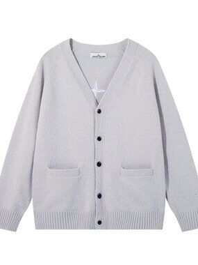 Stone Island FW25 Holiday only Light Gray Cardigan